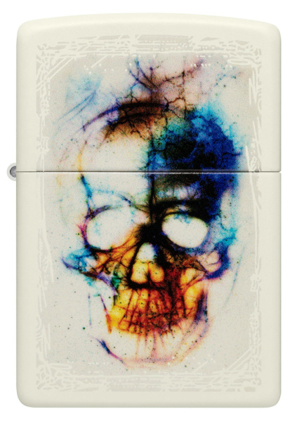 Зажигалка ZIPPO Skull Design с покрытием Glow In The Dark Green 48563