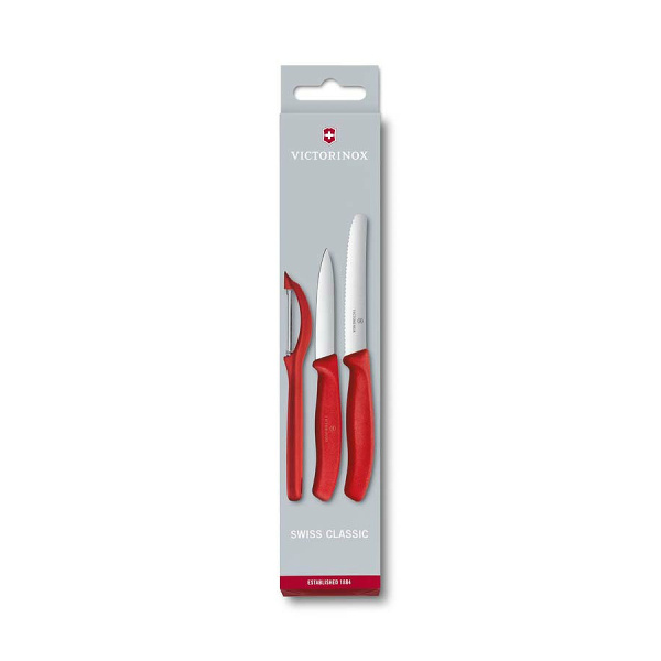 Набор Victorinox кухонный, 3 предмета, красный