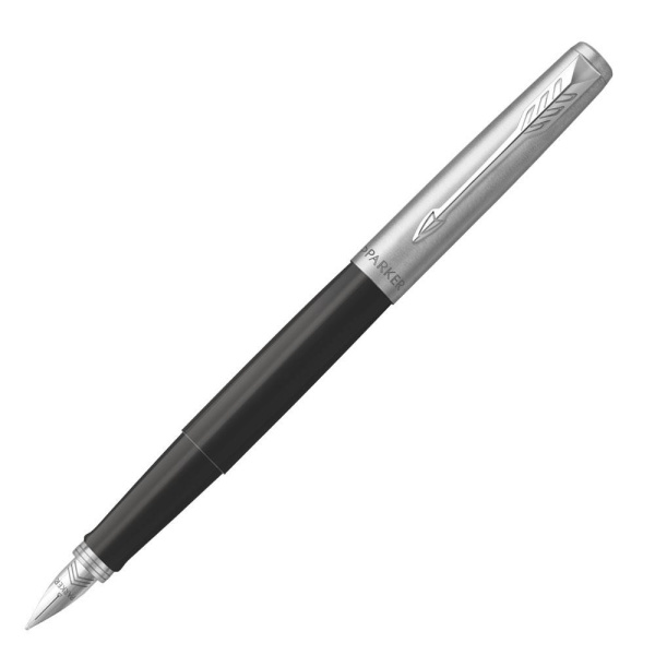 Ручка перьевая Parker "Jotter Originals Black Chrome CT" синяя