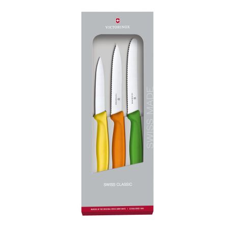 Набор из 3 ножей VICTORINOX Swiss Classic: 2 ножа для овощей 8 и 10 см 6.7116.31G