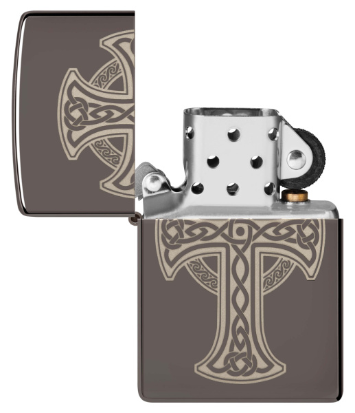 Зажигалка ZIPPO Celtic Cross Design с покрытием Black Ice® 48614