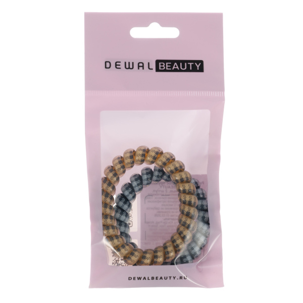 Резинки для волос Dewal Beauty пружинки разноцветные 3017BD