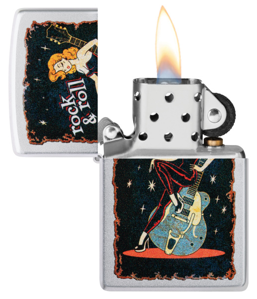 Зажигалка ZIPPO Cool Chick с покрытием Satin Chrome 48930