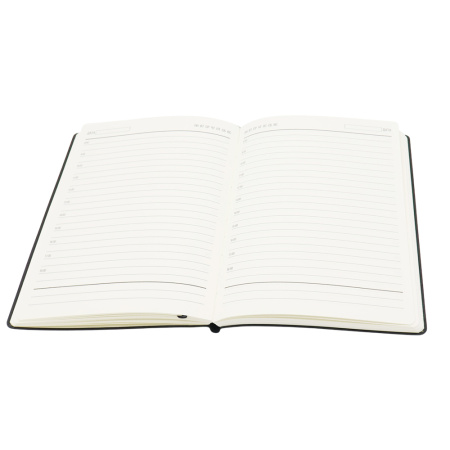 Ежедневник A5 недатированный Equator в мягком переплёте, чёрный с серебристым