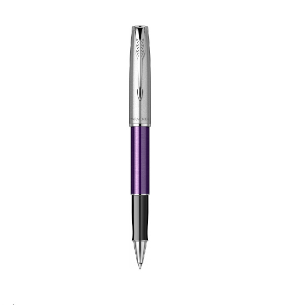 Ручка-роллер Parker "Sonnet Sand Blasted Metal&Violet Lacquer"