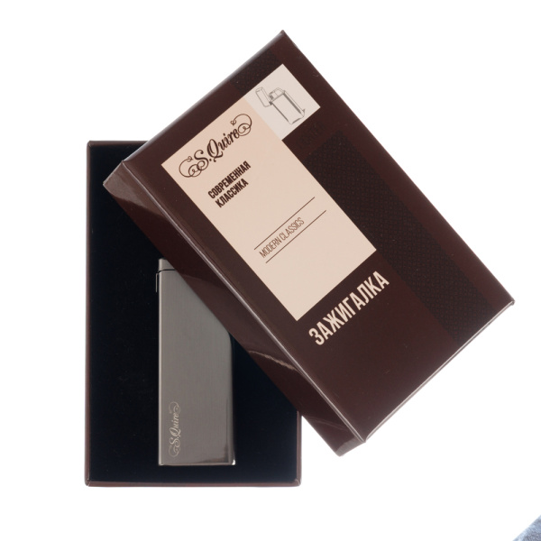 Зажигалка S.Quire газовая кремниевая 430158-Steel