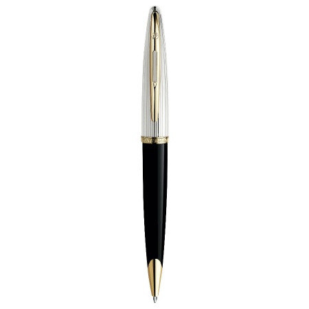 Ручка шариковая Waterman CARENE DE LUXE BLACK/SILVER