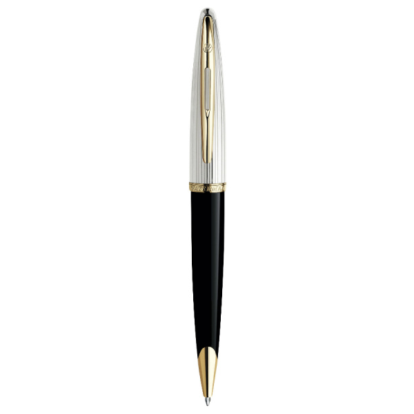 Ручка шариковая Waterman CARENE DE LUXE BLACK/SILVER