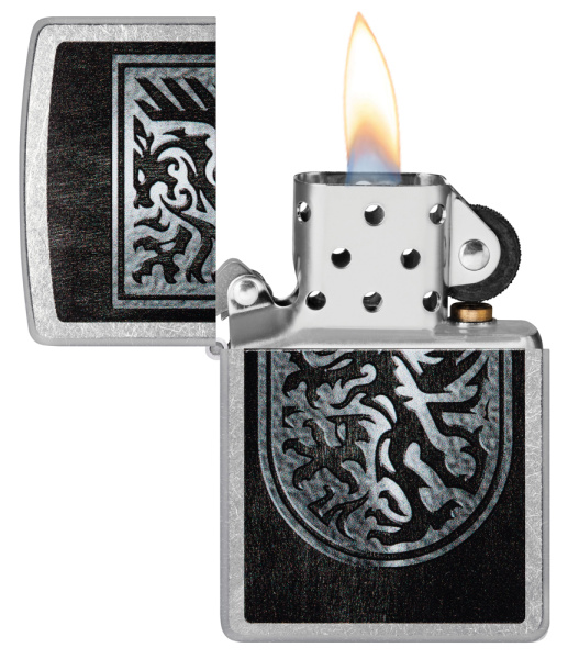 Зажигалка ZIPPO Dragon Design с покрытием Street Chrome 48730