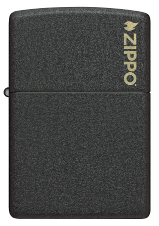 Зажигалка ZIPPO Logo с покрытием Black Crackle™ 236ZL