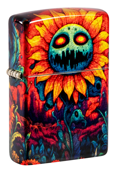 Зажигалка ZIPPO Spooky Sunflower с покрытием 540 Tumbled Brass 46267