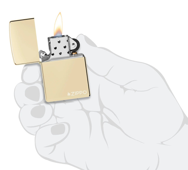 Зажигалка ZIPPO Logo с покрытием Champagne 46682ZL