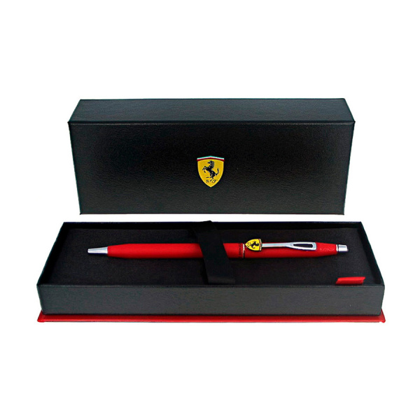 Шариковая ручка Cross Classic Century - Ferrari Matte Rosso Corsa Red Lacquer/Chrome