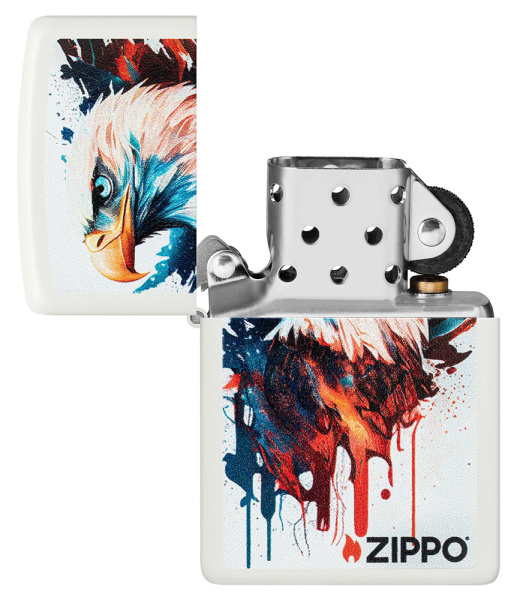 Зажигалка ZIPPO Painted Eagle Design с покрытием White Matte 46692