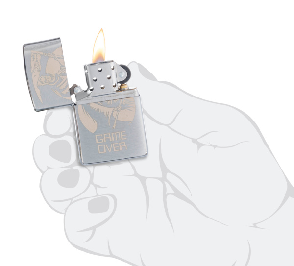 Зажигалка ZIPPO с покрытием Brushed Chrome 29696