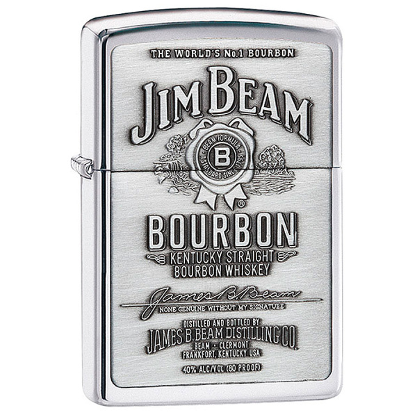 Зажигалка Zippo Jim Beam Pewter Emblem