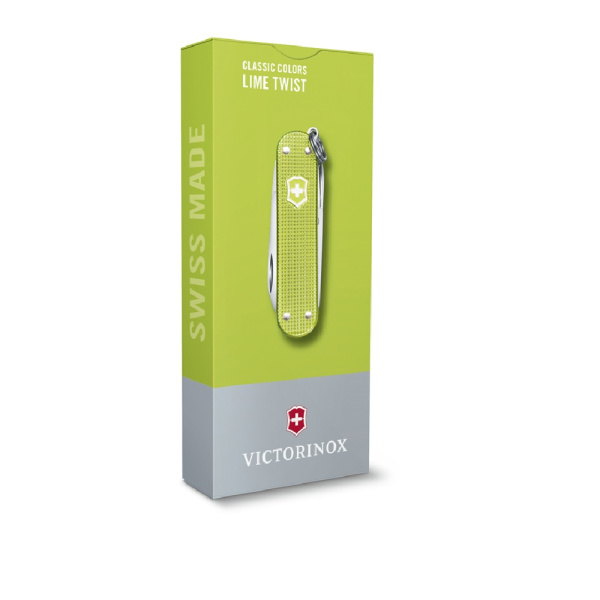 Нож-брелок Classic SD Alox Colors Lime Twist VICTORINOX