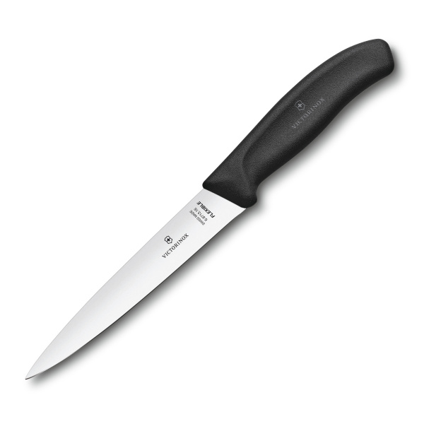 Нож филейный VICTORINOX SwissClassic с гибким прямым лезвием 16 см 6.8713.16B