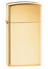 Зажигалка ZIPPO узкая с покрытием глянцевая латунь | Slim® High Polish Brass 1654B