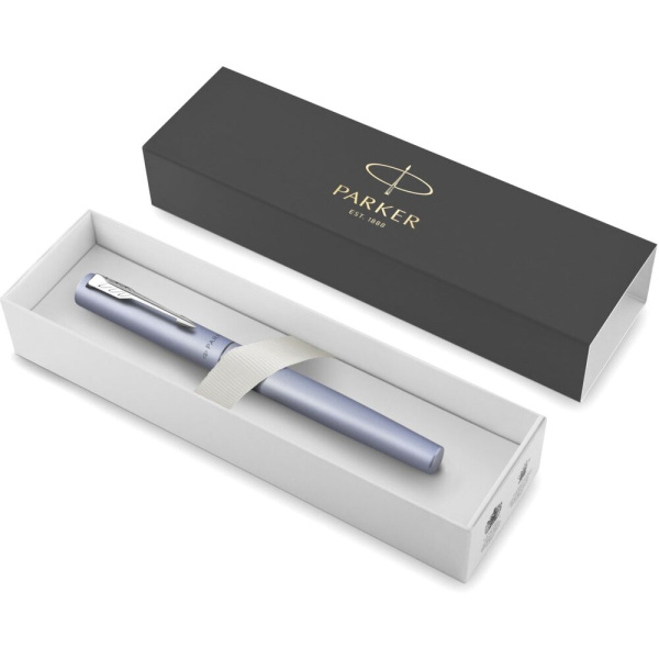 Ручка-роллер Parker Vector XL Silver Blue CT, F