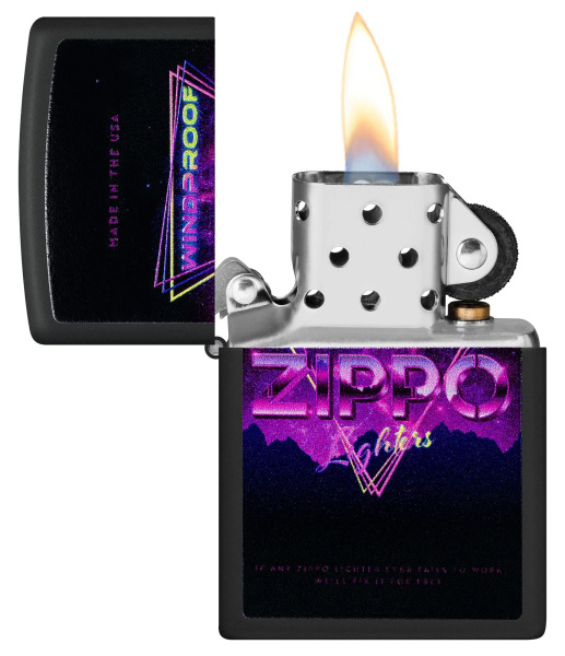 Зажигалка ZIPPO Sign Design с покрытием Black Matte 46247