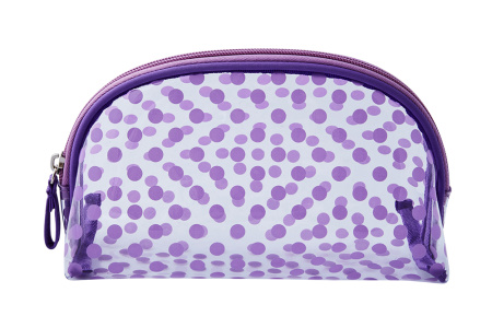 Косметичка Dewal Beauty серия "Горох" BG-12purple