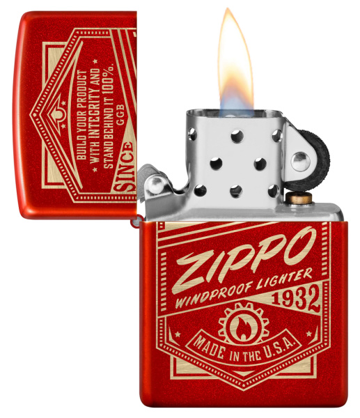 Зажигалка ZIPPO Classic с покрытием Metallic Red 48620