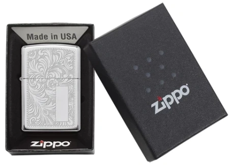 Зажигалка ZIPPO Venetian® с покрытием High Polish Chrome 352