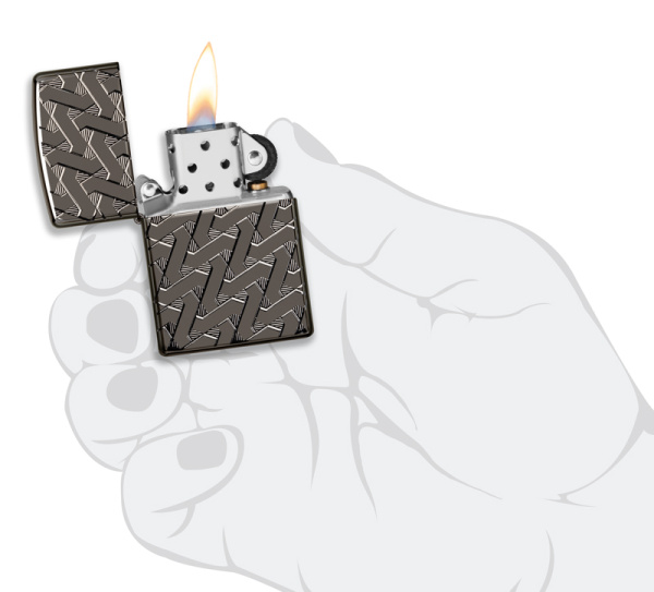 Зажигалка ZIPPO Armor™ с покрытием High Polish Black Ice® 49173