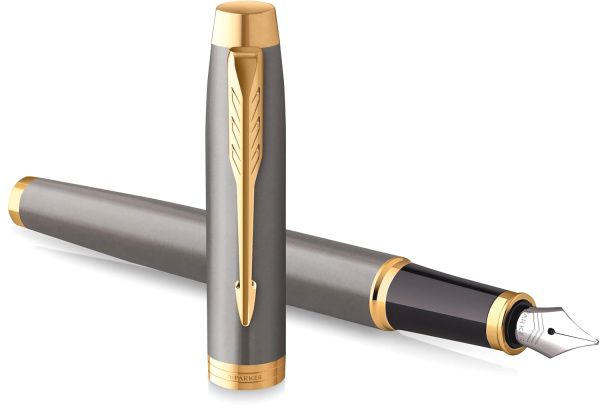 Ручка перьевая Parker IM Premium F327, Grey Core GT, F