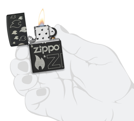 Зажигалка ZIPPO Classic с покрытием Black Matte 48908