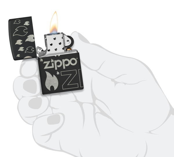 Зажигалка ZIPPO Classic с покрытием Black Matte 48908