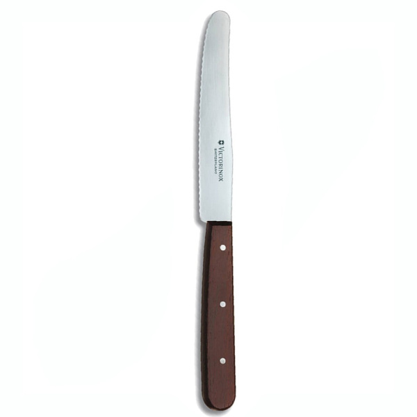 Нож Victorinox для томатов, лезвие 11 см волнистое, дерево