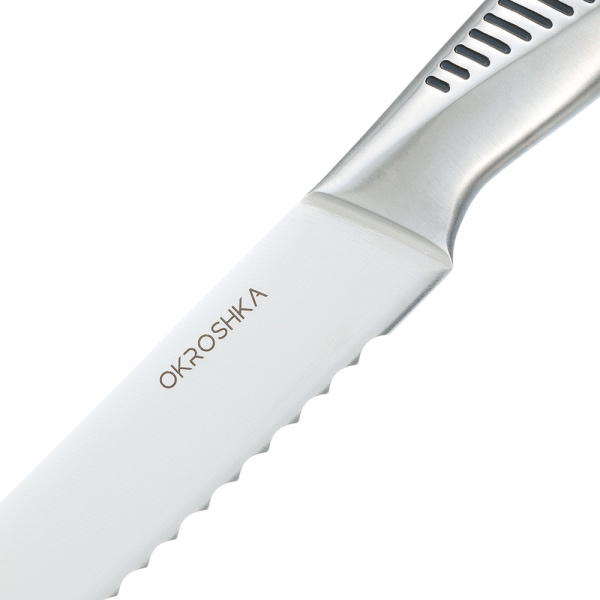 Нож хлебный OKROSHKA ВАСАБИ OK212S-BR