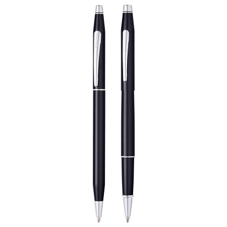 Набор подарочный Cross Classic Century - Black Lacquer, шариковая ручка + ручка-роллер