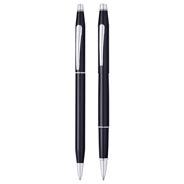 Набор подарочный Cross Classic Century - Black Lacquer, шариковая ручка + ручка-роллер