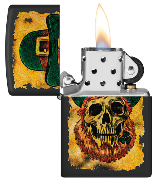 Зажигалка ZIPPO Lucky Map с покрытием Black Matte 46244