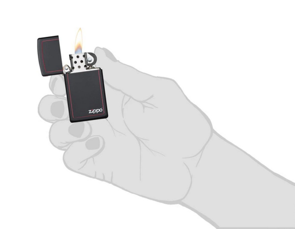 Зажигалка ZIPPO Slim® с покрытием Black Matte 1618ZB