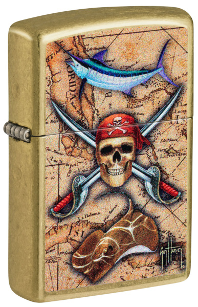 Зажигалка ZIPPO Guy Harvey с покрытием Street Brass 48966