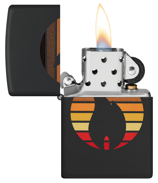 Зажигалка ZIPPO Colorblock с покрытием Black Matte 46168