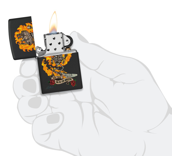 Зажигалка ZIPPO Rick Rietveld с покрытием Black Matte 48954