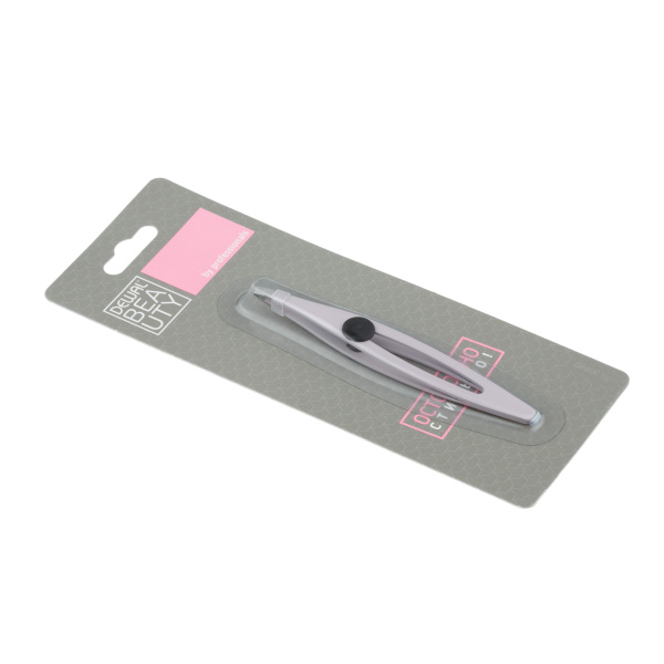 Пинцет Dewal Beauty косметический с силиконовой вставкой TW-65C