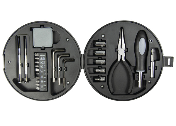 Набор инструментов в форме колеса TORQ, черный