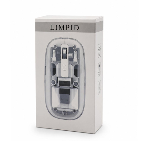 Мышь компьютерная беспроводная прозрачная Limpid, белый