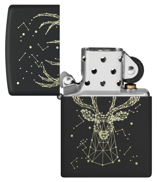 Зажигалка ZIPPO Deer с покрытием Black Matte 48385