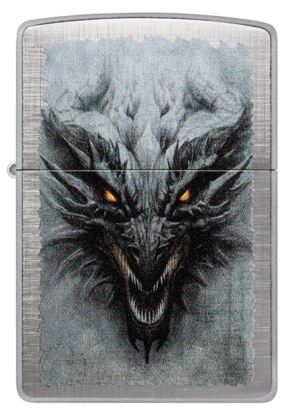 Зажигалка ZIPPO Dragon Design с покрытием Linen Weave 48732
