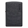 Зажигалка ZIPPO Tone on Tone Design с покрытием Black Matte 29989