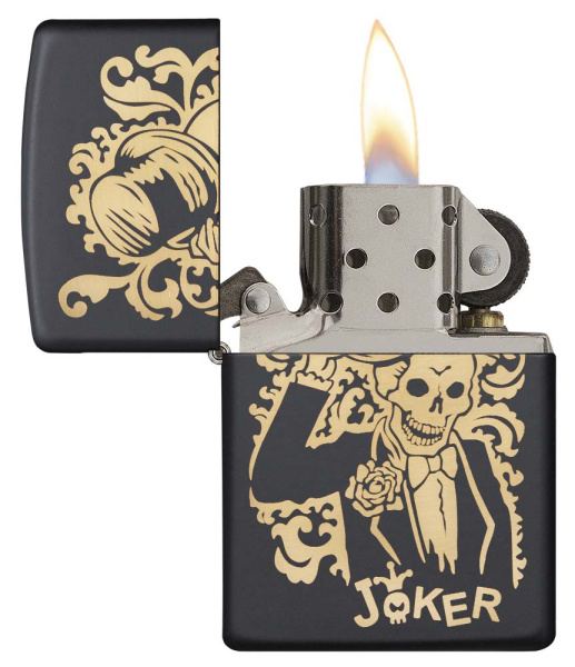 Зажигалка ZIPPO Skull Design с покрытием Black Matte 29632