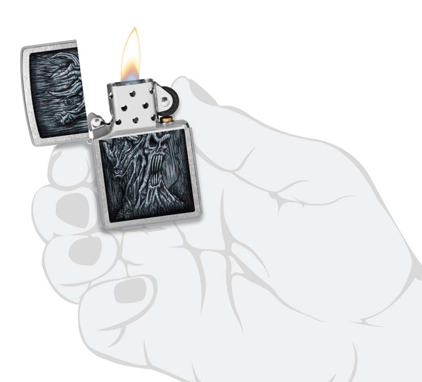 Зажигалка ZIPPO Evil Tree с покрытием Street Chrome 48681