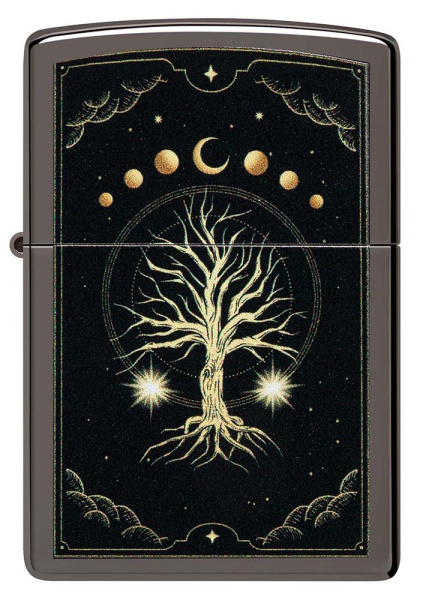 Зажигалка ZIPPO Mystic Nature Design с покрытием Black Ice® 48636